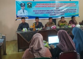 Musyawarah Ketahanan Pangan di Nagari Koto Sani Berjalan Baik, Penggunan Dana Desa 20 % Ketahanan Pangan Disepakati