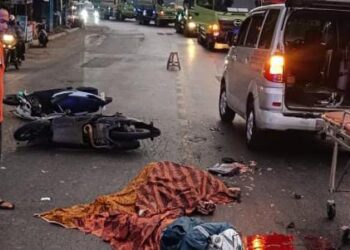 Kecelakaan Maut di Depan Islamic Center Koto Baru, Dua Tewas, Sopir Mobil Kabur