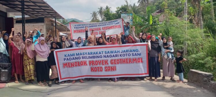 Masyarakat Sawah Jariang Jorong Padang  Belimbing Nagari Koto Sani Gelar Aksi, Penolakan Proyek Geothermal Panas Bumi