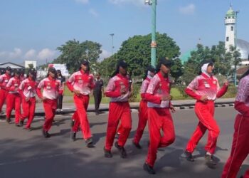 Calon Paskibraka Kabupaten Banyumas Jalani Latihan Perdana di Alun-Alun Purwokerto