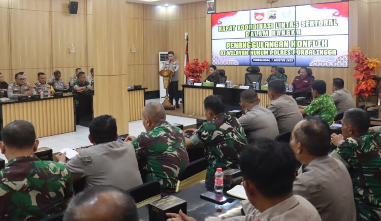 Cegah Konflik Sosial, Polres Purbalingga Gelar Rakor Lintas Sektoral
