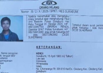 Kabar Orang Hilang Herdi Belum Di ketemukan Hingga saat ini