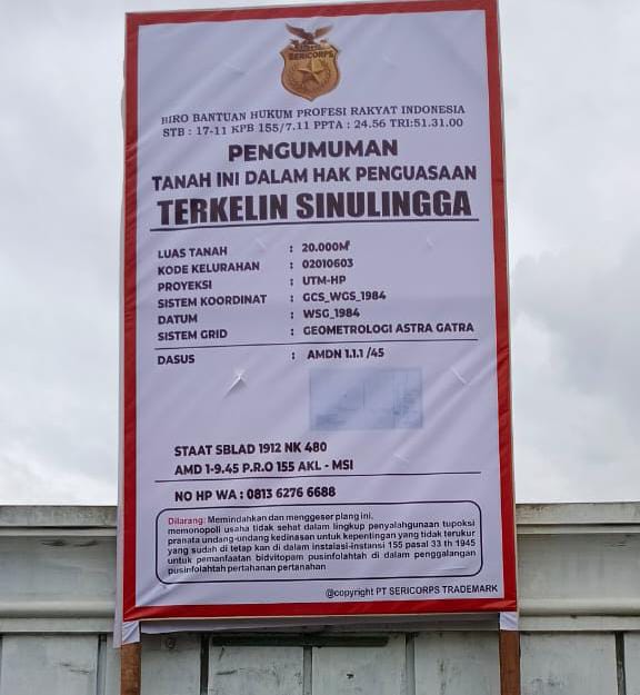 Abaikan Putusan PTUN Medan; Kantor Pertanahan Kota Medan Masih Legalkan SHGB No.1950/Sunggal !