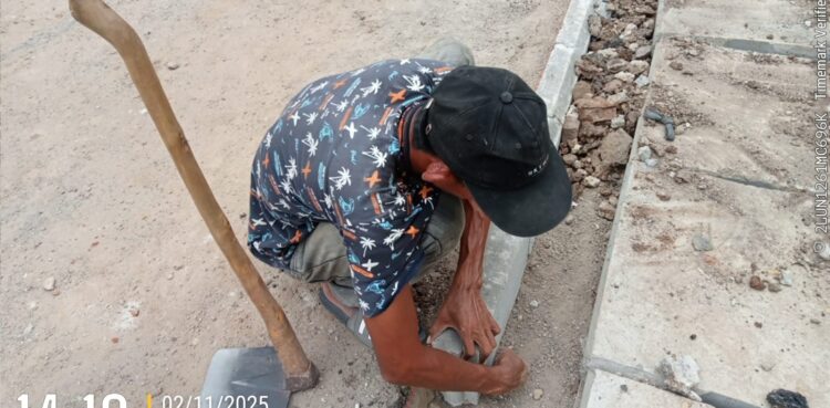 Peningkatan Kualitas Pemukiman Kumuh Paket 1 Curug Kemanisan Diduga Minim Pengawasan Pekerjaan Asal Jadi