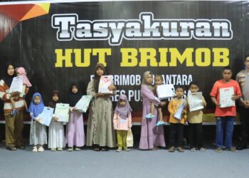Syukuran HUT Brimob, Polres Purbalingga Berbagi Kasih dengan Anak Yatim Piatu