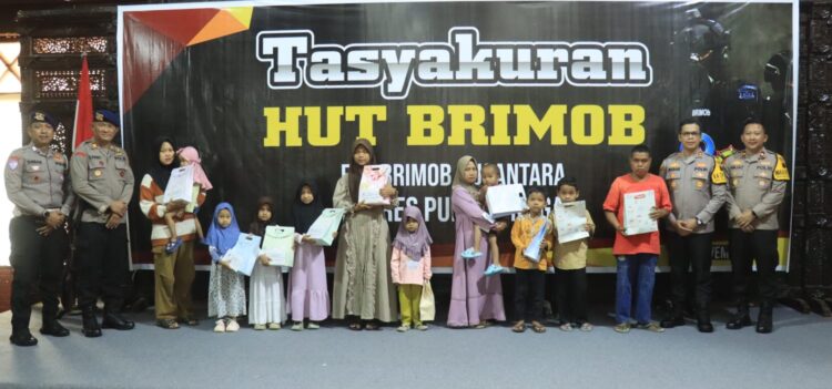 Syukuran HUT Brimob, Polres Purbalingga Berbagi Kasih dengan Anak Yatim Piatu