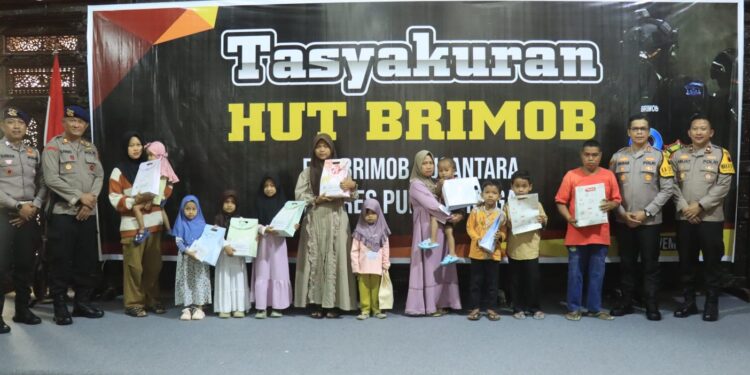 Syukuran HUT Brimob, Polres Purbalingga Berbagi Kasih dengan Anak Yatim Piatu