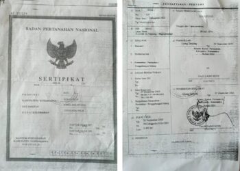 Berita Kehilangan, Telah Tercecer Satu Berkas Penting Sertifikat Hak Milik atau Sertipikat Tanah/Bangunan