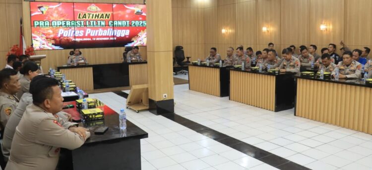 Tingkatkan Kesiapan, Polres Purbalingga Gelar Latpraops Lilin Candi 2025