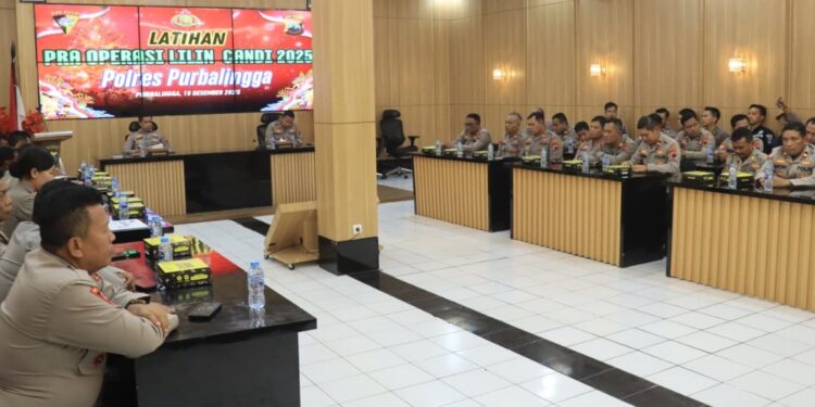 Tingkatkan Kesiapan, Polres Purbalingga Gelar Latpraops Lilin Candi 2025