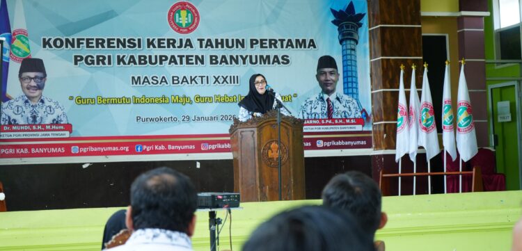 Wabup Banyumas Lintarti Resmi Membuka Konferensi Kerja PGRI Masa Bakti XXIII