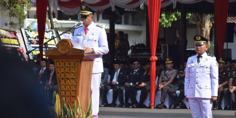 Bupati Sadewo Pimpin Upacara Hari Jadi ke-455 Banyumas