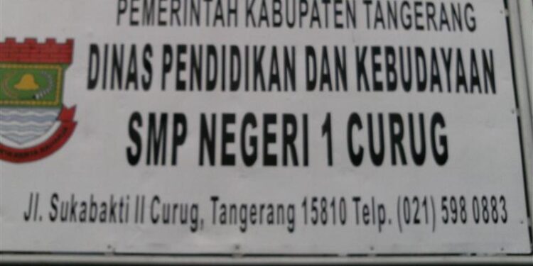 SMP Negeri 1 Curug Kabupaten Tangerang Thn 2025-2024 Menerima Dana BOS Rp.2,2 M lebih, Diduga Jadi Ajang Korupsi