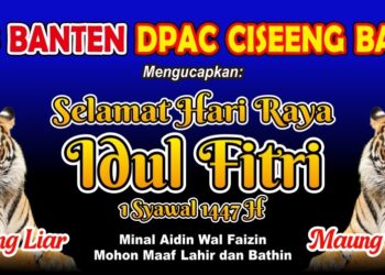 Jayadi Ketua BPPKB Banten DPAC Ciseeng Bangkit dan DPRT Serta Jajaran Mengucapkan Selamat Hari Raya Idul Fitri 1447 H