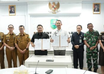 Bupati Subang Bersama Forkopimda Tanda Tangani MoU Pemanfaatan Videotron Untuk Informasi Publik