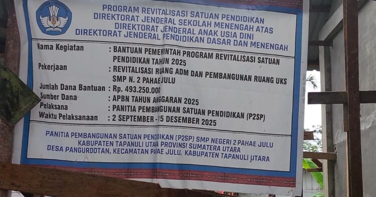 Menganalisis Anggaran Dana Revitalisasi Satuan Pendidikan TA 2025 di  Kabupaten Tapanuli Utara
