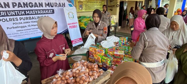 Jelang Idul Fitri, Polres Purbalingga Gelar Gerakan Pangan Murah Untuk Masyarakat