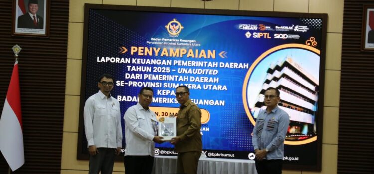 Tepati Tenggat Waktu, Pemkab Tapanuli Utara Serahkan LKPD Unaudited TA 2025 ke BPK RI Perwakilan Sumut