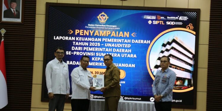 Tepati Tenggat Waktu, Pemkab Tapanuli Utara Serahkan LKPD Unaudited TA 2025 ke BPK RI Perwakilan Sumut
