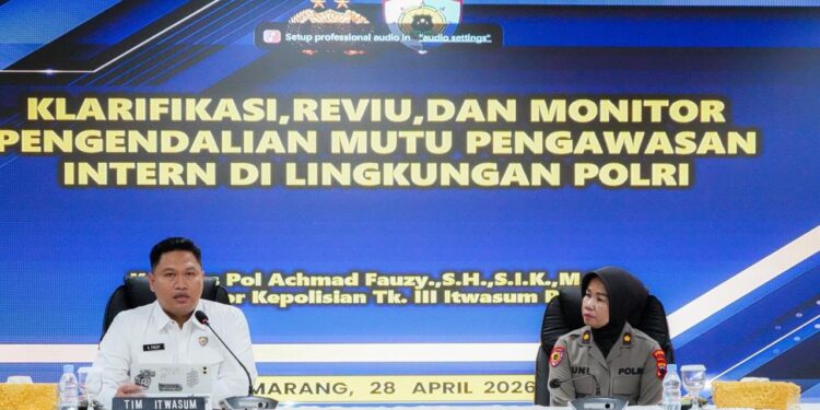 Tim Itwasum Polri Laksanakan Klarifikasi dan Monitoring Pengendalian Mutu Pengawasan Internal di Polda Jateng