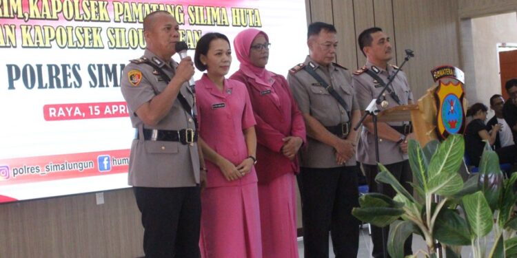 Hangat dan Penuh Kebersamaan, Kapolres Simalungun Gelar Pisah Sambut Tiga Pejabat Baru di Tengah Keakraban Keluarga Besar Polres