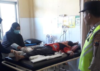 Kecelakaan Truk dan Sepeda Motor di Mrebet, Satu Korban Alami Luka Serius