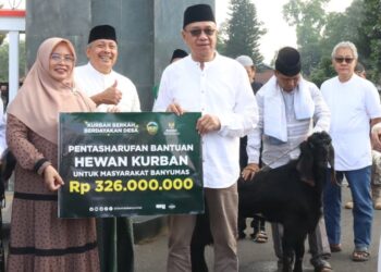 BAZNAS  Banyumas Distribusikan Hewan Kurban Untuk Masyarakat Dan Lembaga Penerima Manfaat, Seusai Sholat Idul Adha