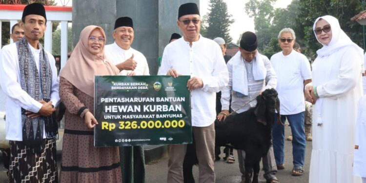 BAZNAS Banyumas Distribusikan Hewan Kurban Untuk Masyarakat Dan Lembaga Penerima Manfaat, Seusai Sholat Idul Adha