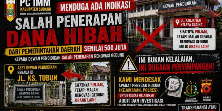 Dugaan Penyimpangan Dana Hibah Rp.500 Juta, Jangan Main main Dengan Uang Rakyat
