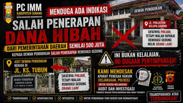 Dugaan Penyimpangan Dana Hibah Rp.500 Juta, Jangan Main main Dengan Uang Rakyat