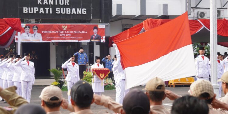 Bupati Subang Menjadi Inspektur Upacara Hari Lahir Pancasila Tahun 2026,Teguhkan Semangat Kebangsaan