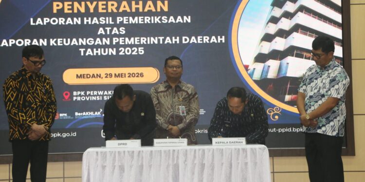 Komitmen Tertib Pengelolaan Keuangan, Pemkab Tapanuli Utara Kembali Raih Opini WTP dari BPK RI